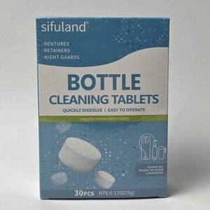 NEW Sifuland Bottle Cleaning 30 Tablets For Dentures Retainers Night Guards #692